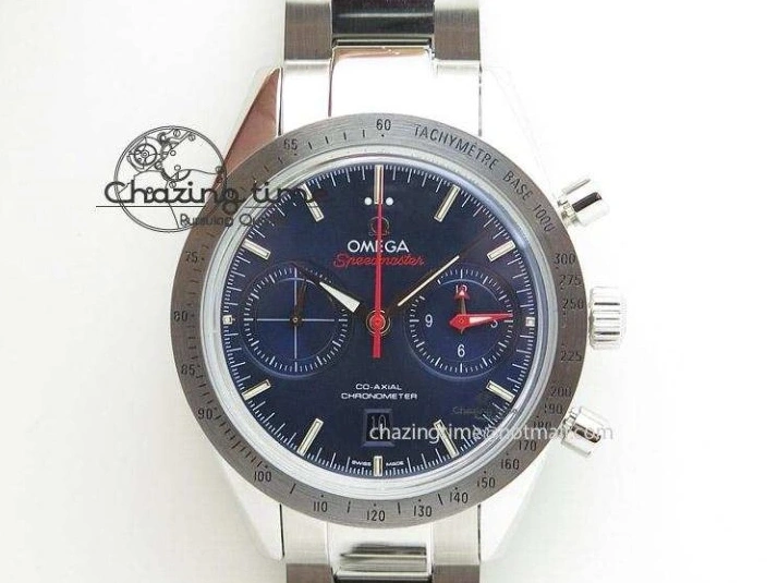 0517 Seamaster Pro Chrono RG Best Edition Black Ceramic Black Dial On RG Bracelet A ComfortFit 8130